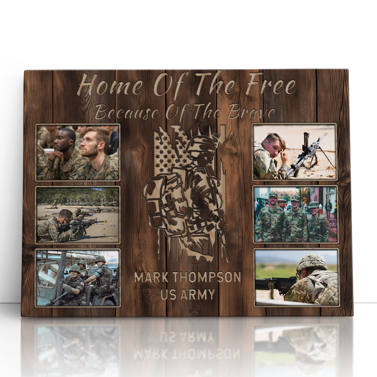 Home Of The Free Military Photo Collage
