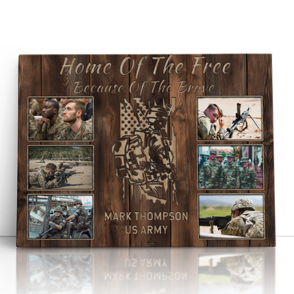 Home Of The Free Military Photo Collage
