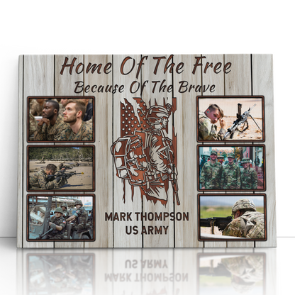 Home Of The Free Military Photo Collage