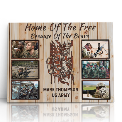 Home Of The Free Military Photo Collage