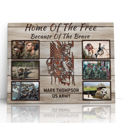 Home Of The Free Military Photo Collage