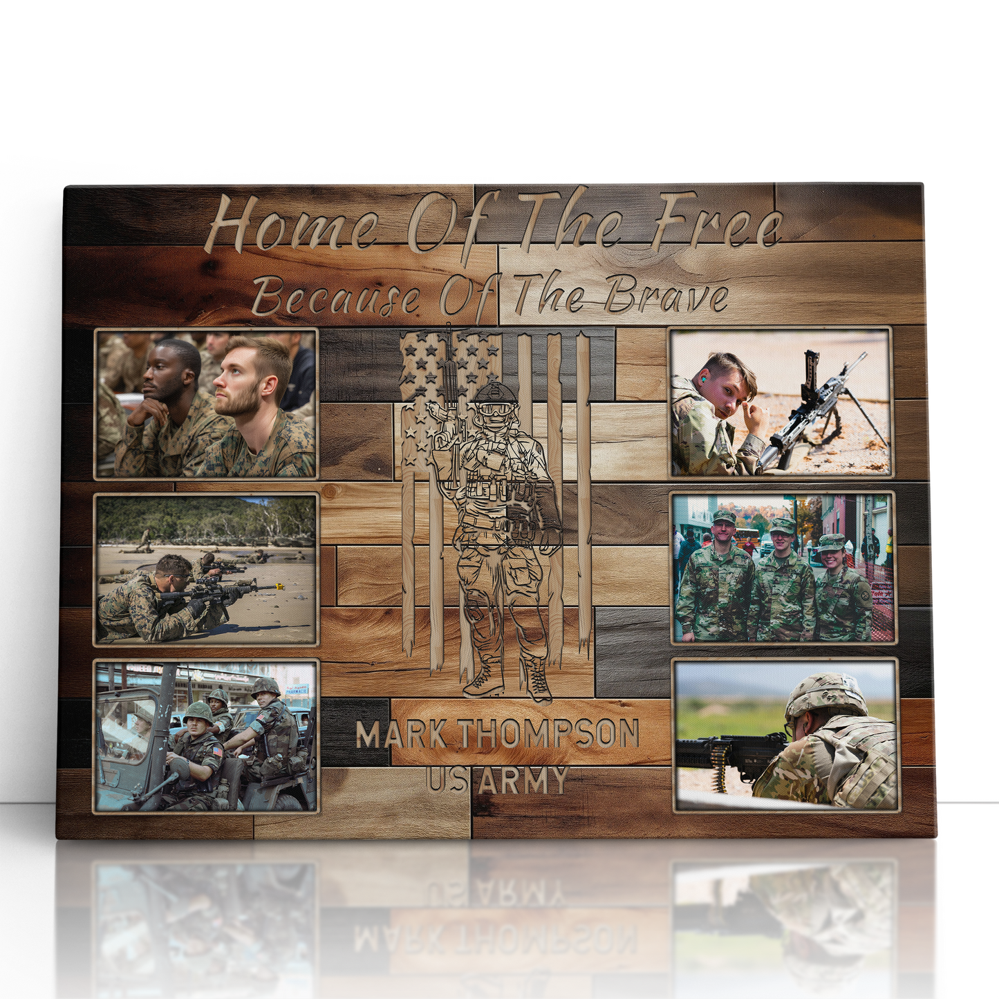 Home Of The Free Military Photo Collage