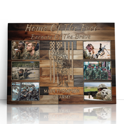 Home Of The Free Military Photo Collage