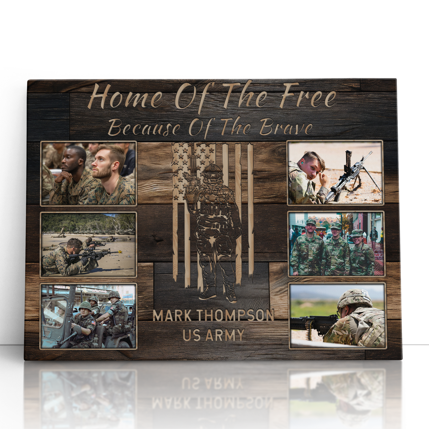 Home Of The Free Military Photo Collage