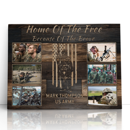 Home Of The Free Military Photo Collage