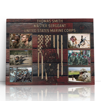 Personalized Military Photo Collage
