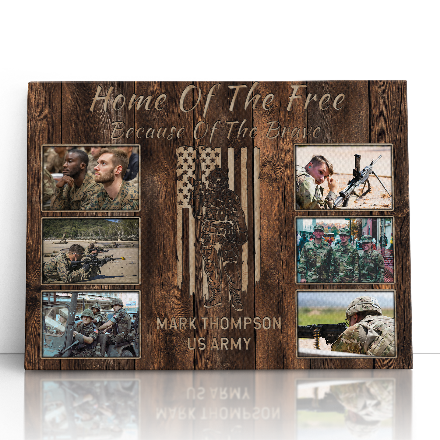 Home Of The Free Military Photo Collage