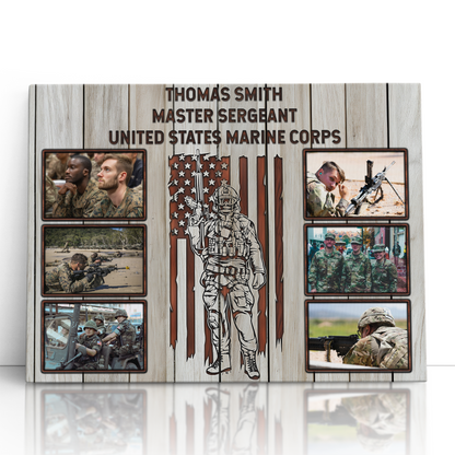 Personalized Military Photo Collage