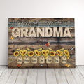 Personalized Gift For Grandma Farmhouse Style Sunflower Mason Jar Family Names Canvas Print